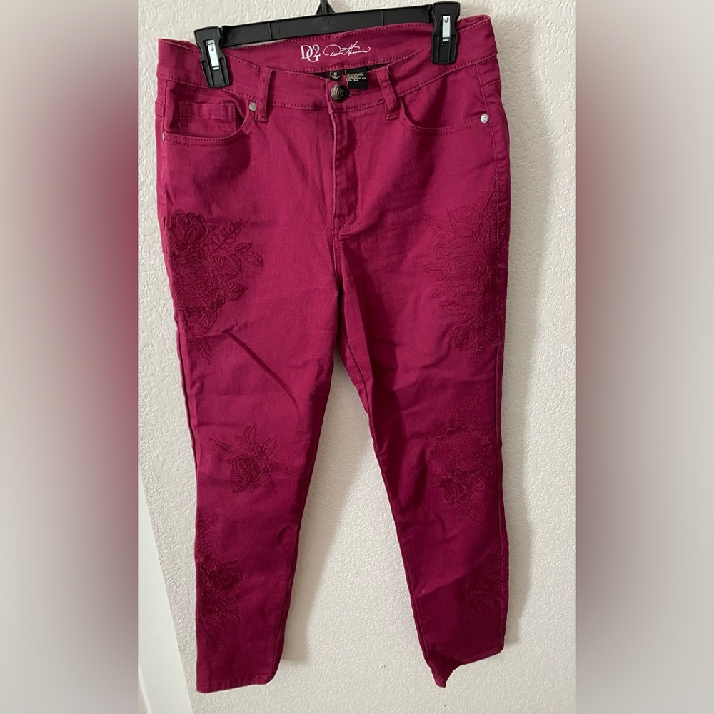 DG2 Slinky Jeans Raspberry with Raspberry Embroidery